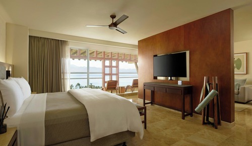 Suite panorámica, 1 cama de matrimonio grande con sofá cama, no fumadores, vistas al mar