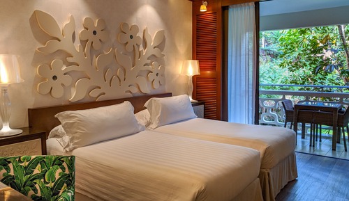 Habitación Premium, 2 camas de matrimonio, vistas al jardín