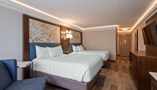 Habitación estándar, 2 camas de matrimonio, no fumadores, frigorífico y microondas