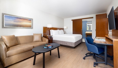 Suite, 1 cama de matrimonio grande con sofá cama (Mobility/Hearing Access, Roll-In Shwr)