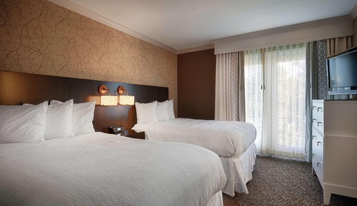 Suite estudio, varias camas, vistas a la piscina (Mobility & Hearing, Roll-in Shower)