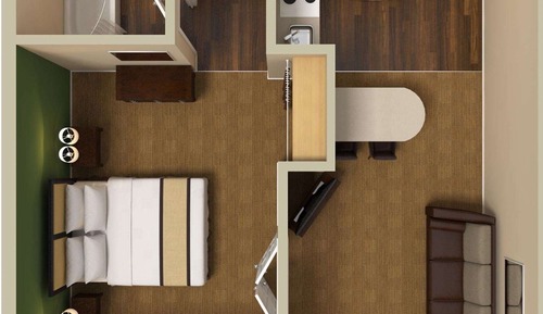 Estudio Deluxe, 1 cama de matrimonio grande con sofá cama, no fumadores