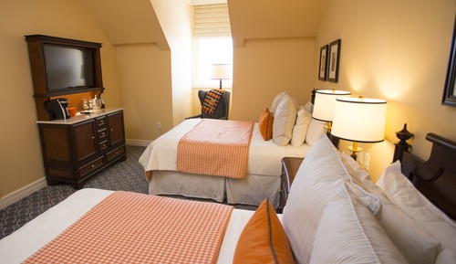 Habitación individual Deluxe, 2 camas de matrimonio, vistas al jardín
