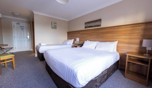 Double and Single Bed Room with River View