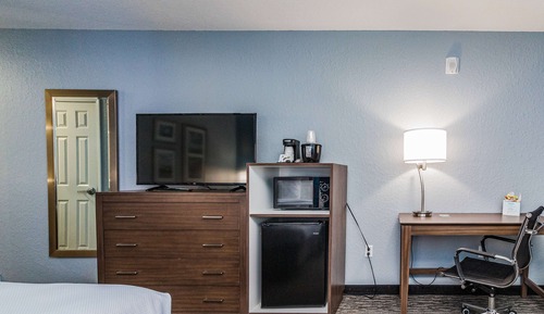 Suite Deluxe, 1 cama de matrimonio grande, no fumadores (Court View, Mob/Hear, Roll-In Shower)