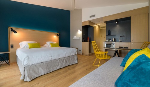 Estudio estándar, 1 cama de matrimonio grande, no fumadores, cocina básica