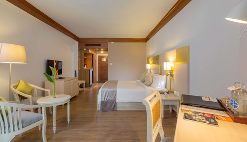 Habitación Deluxe, 1 cama de matrimonio grande, no fumadores, vistas a la piscina