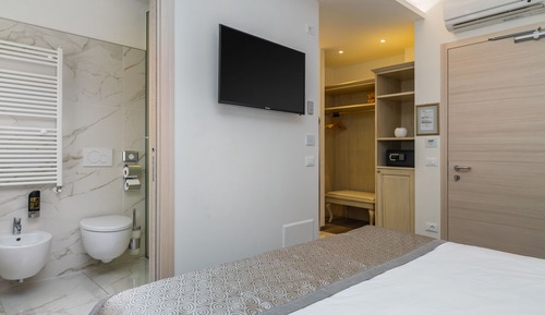 Habitación junior doble, 1 cama de matrimonio, frigorífico