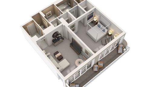 Bungalow, 1 cama de matrimonio grande con sofá cama, vistas al mar (Suite)