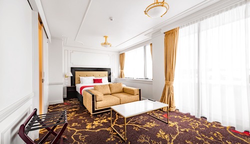 Suite de lujo, 1 cama de matrimonio grande, bañera de hidromasaje (with Balcony)