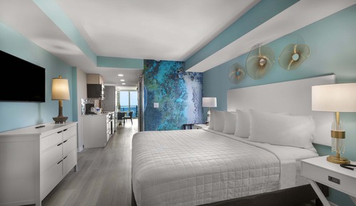 Suite Club, 1 habitación, barras de apoyo en la ducha, frente al mar