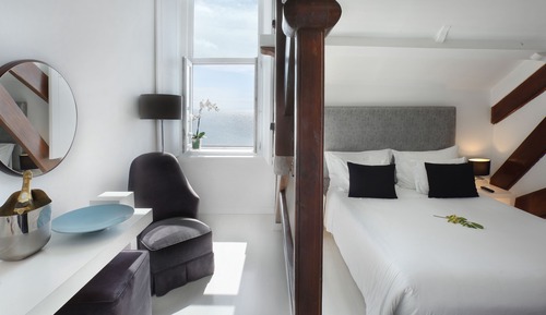 Habitación con 2 camas individuales, vistas al mar