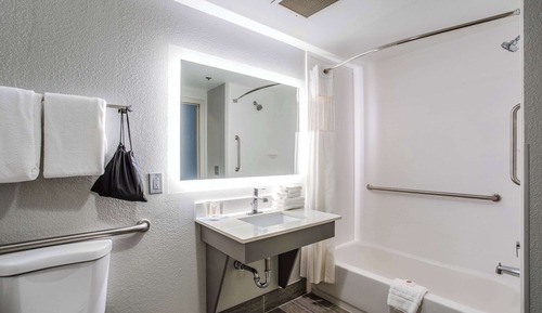 Habitación, 1 cama de matrimonio grande, accesible para personas con discapacidad (Roll-in Shower)