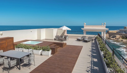 Suite, 1 cama de matrimonio grande con sofá cama, no fumadores, vistas al mar (Terrace)