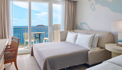 Habitación, 1 cama de matrimonio grande con sofá cama, no fumadores, vistas al mar (Terrace)