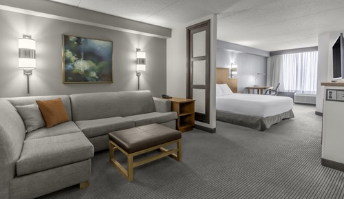 Habitación, 1 cama de matrimonio grande, accesible para personas con discapacidad, bañera