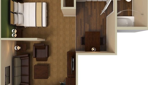 Estudio superior, 1 cama de matrimonio grande, no fumadores