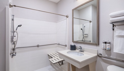 Habitación, 1 cama de matrimonio grande, ducha adaptada, no fumadores (Mobility, Roll-In Shower)