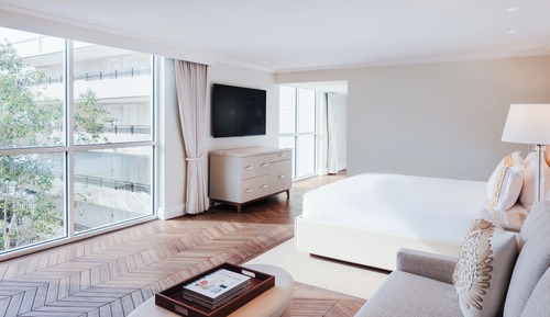 Suite estudio, 1 cama de matrimonio grande, accesible para personas con discapacidad