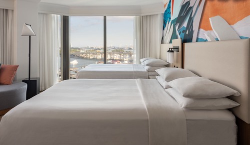 Suite junior, 2 camas de matrimonio, vistas a la bahía