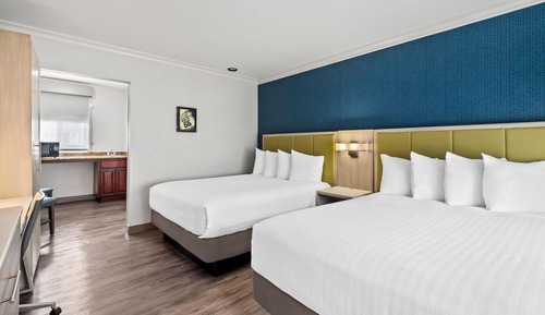 Habitación estándar, 2 camas de matrimonio, no fumadores, frigorífico y microondas (Pet Friendly)