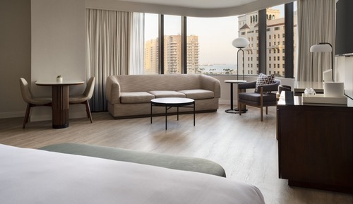 Suite junior, 1 cama de matrimonio grande, vistas al puerto (Mobility Accessible, Roll-in Shower)