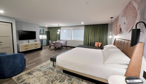 Estudio, 1 cama de matrimonio grande