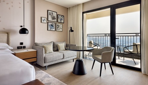 Habitación, 1 cama de matrimonio grande, balcón, vistas al río (Tower)