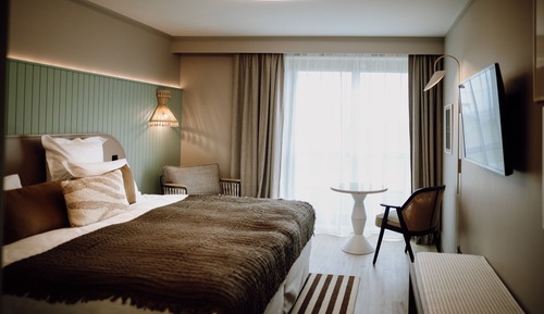 Habitación clásica doble, vistas parciales al mar, planta baja