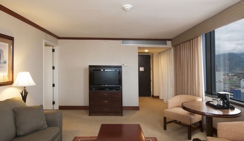 Suite ejecutiva, 1 cama de matrimonio grande con sofá cama, no fumadores, vistas a la ciudad
