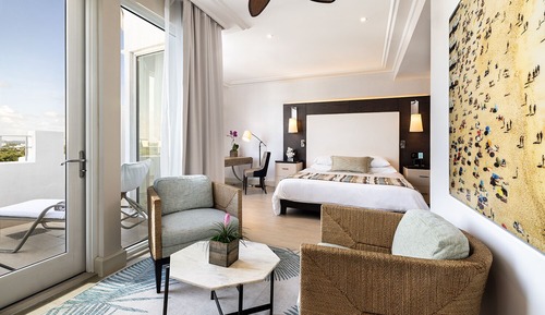 Suite junior, 1 cama de matrimonio grande, accesible en silla de ruedas, balcón
