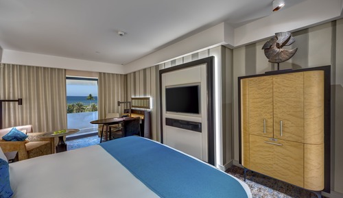 Habitación, 1 cama de matrimonio grande, balcón, vistas al mar