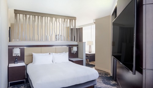 Suite junior, 1 cama de matrimonio grande con sofá cama, vistas a la laguna