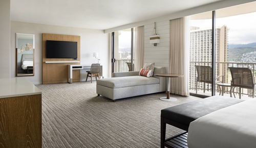 Suite junior, 1 cama de matrimonio grande con sofá cama, balcón, vistas a la ciudad