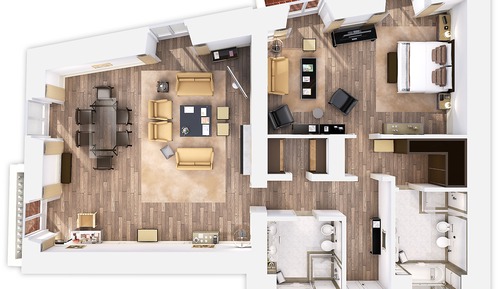 Suite de lujo, 1 cama de matrimonio grande, no fumadores, vistas al río (Balcony, luxury)