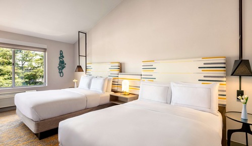 Habitación, 2 camas de matrimonio, accesible para personas con discapacidad