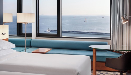 Habitación superior, 2 camas individuales, no fumadores, vistas al mar