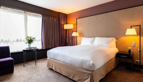 Habitación de lujo, 1 cama de matrimonio grande con sofá cama, vistas al jardín