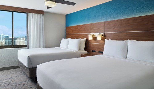 Habitación estándar, 2 camas de matrimonio (Waikiki View)