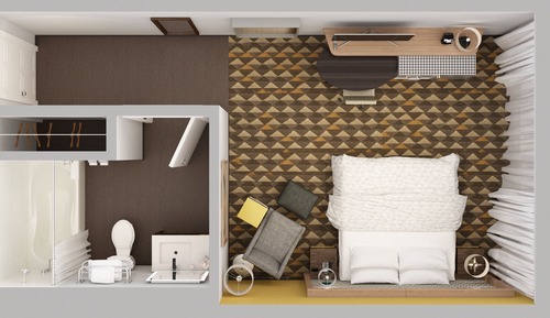 Habitación estándar, 1 cama de matrimonio grande con sofá cama