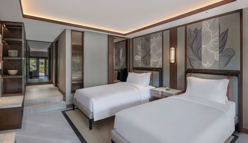 Habitación, 2 camas dobles, no fumadores, vistas a la laguna