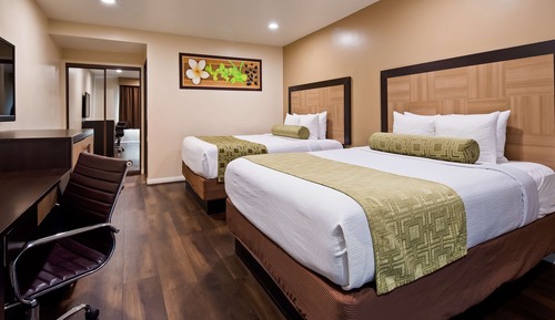 Habitación estándar, 2 camas de matrimonio, no fumadores, frigorífico y microondas