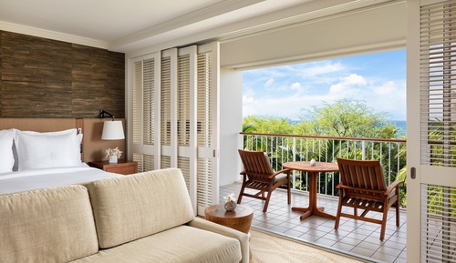 Habitación, accesible para personas con discapacidad, vistas parciales al mar