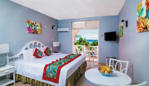 Estudio, vistas al jardín