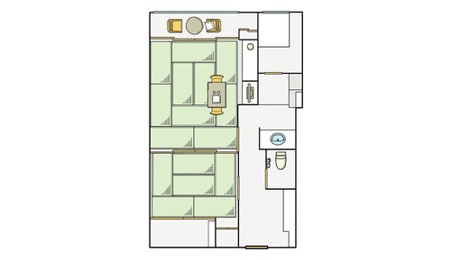 Habitación, no fumadores, baño privado (Main Building Japanese B)