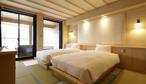 Habitación tradicional, vistas al lago (Japanese Style, Twin Bed, Kawaguchi)