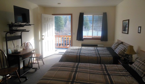Habitación con 1 cama doble o 2 individuales, frigorífico y microondas