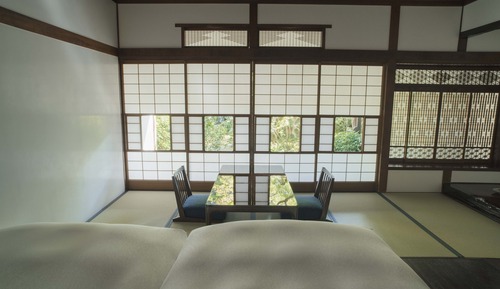 Habitación tradicional con 2 camas individuales (Japanese-Style, Open-Air Bath)