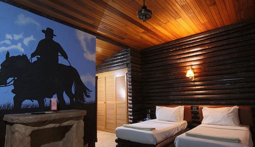 Habitación panorámica, balcón, vistas al jardín (Log Cabin)