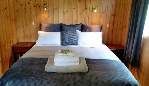 Cabaña panorámica, 1 cama de matrimonio grande, vistas a la montaña